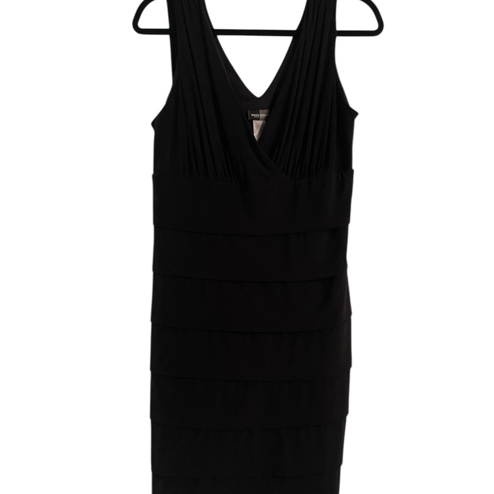 Bisou Bisou Black V-Neck Sheath Dress